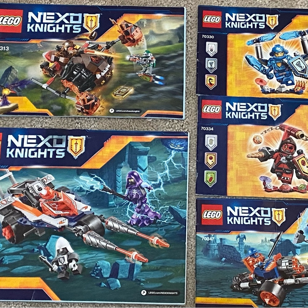 5 LEGO Instruction Manuals-NO BRICKS: LEGO #s 70313, 70330, 70334, 70347 & 70348